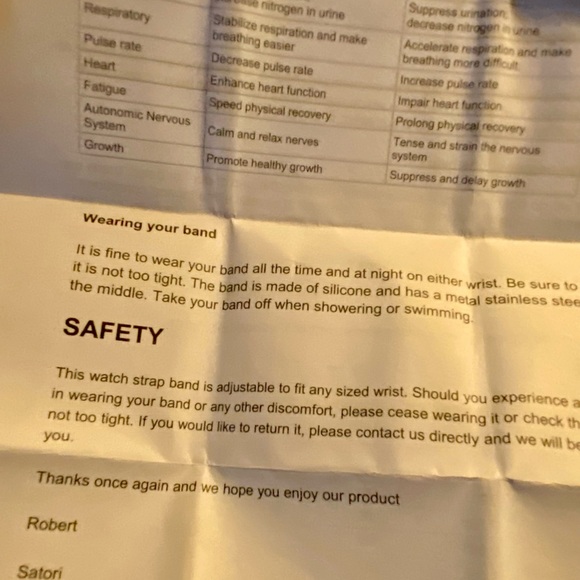 🔥Satori 4 in 1 Negative Ion Band, Silicone,Charged With Negative Ions🔥 NIB - Picture 7 of 9